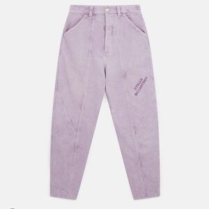 STELLA MCCARTNEY Logo Embroidered Purple Barrel Tapered Jeans 25